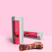 Medio hueso con loncha de jamón