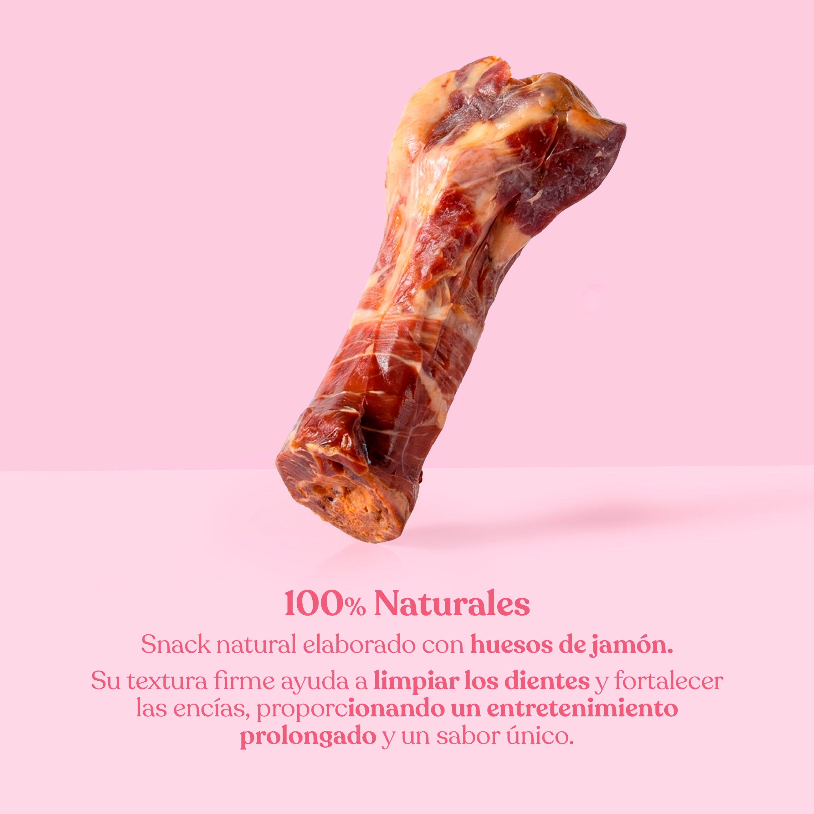Medio hueso con loncha de jamón